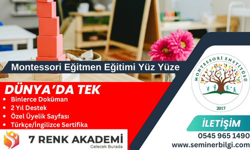 Montessori Eğitmen Eğitimi Yüz Yüze